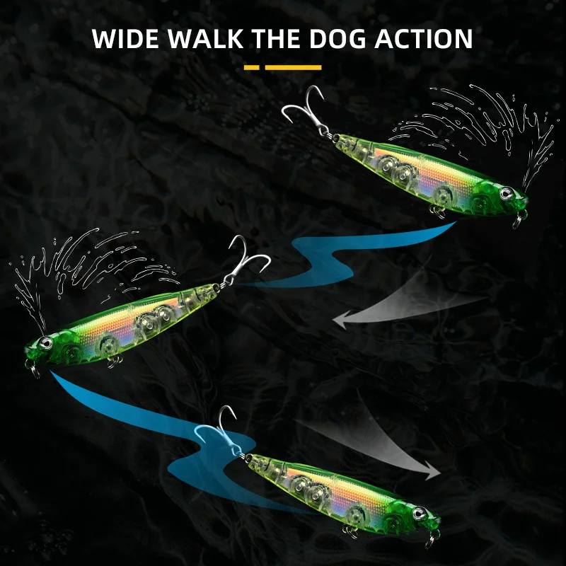 BLUX STRAY DOG 70F Topwater Pencil 70mm8.2g Surface Walker Fishing Lure Walk The Dog Artificial Saltwater Bass Hard Bait Tackle