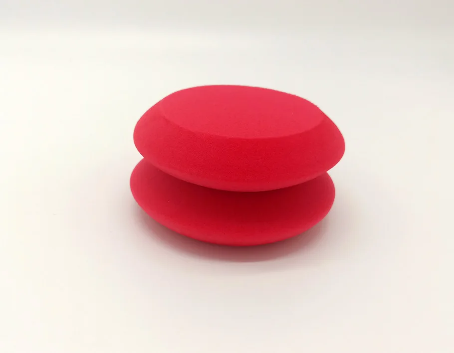 4Inch Dia Black UFO shape foam wax applicator pad 100mm hand waxing foam car care sponge applicator