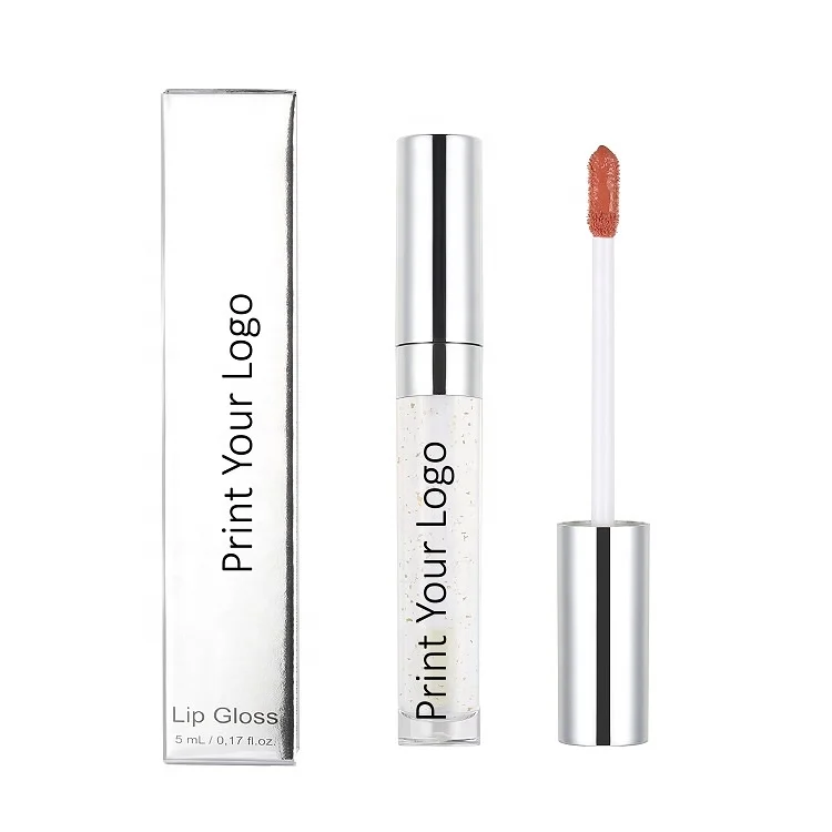 No Logo Private Label Customised Clear Glitter Lipgloss Make Your Own Lable Vegan Custom Lip Gloss Vendor