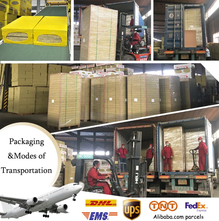 Rigid high density external wall insulation fire resistance rock fibres mineral wool insulation price