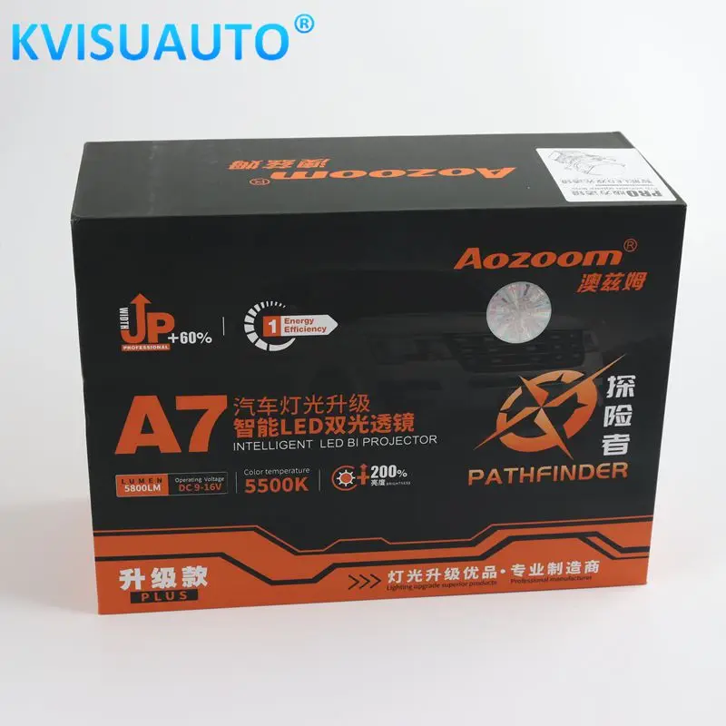  CQL Aozoom 3 дюймов suqare bi-led-прожектор светодиодная A5 + A7