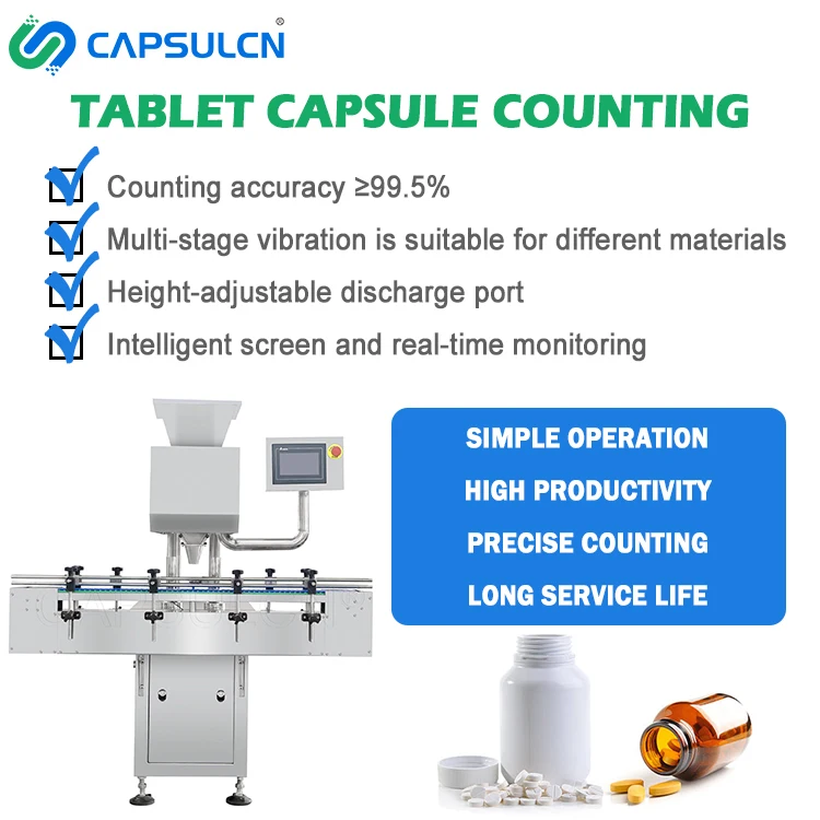Tabletop Small Automatic Fish Oil Soft Gelatin Capsule Tablet Counting Bottling Machine For Tablets Pill Capsules