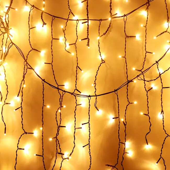 4M Christmas Garland LED Curtain Icicle String Lights Garden Street Outdoor Decorative Holiday Light