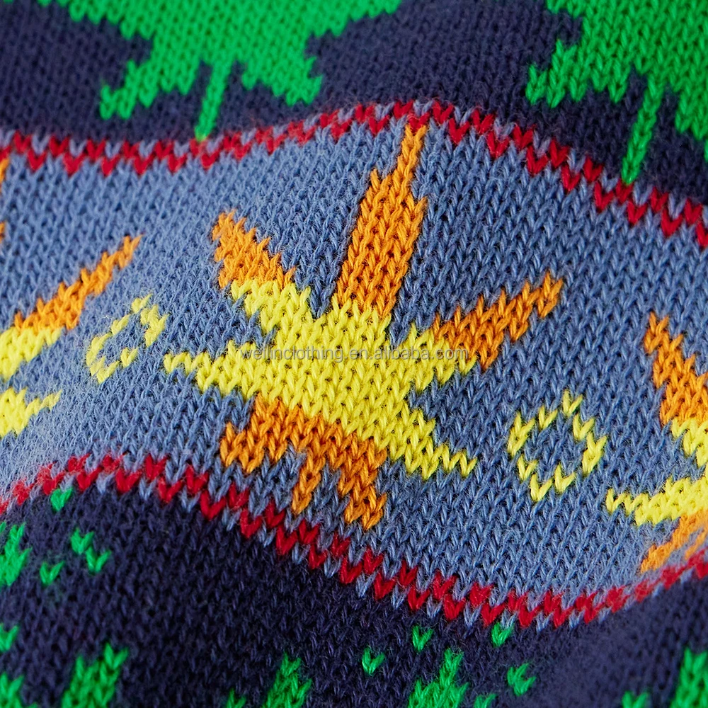 Custom Winter Pullover Knit Jacquard Weave Ugly Christmas Sweater for Men