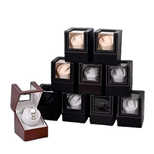 HOT sell Cheap price pu leather electrical automatic watch winders box for single watch winders packaging case