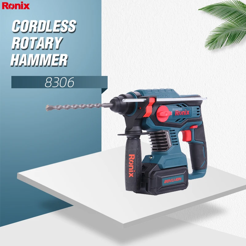 Профессиональная беспроводная дрель Ronix с низким уровнем шума, модель 2021, 20 в, 8306