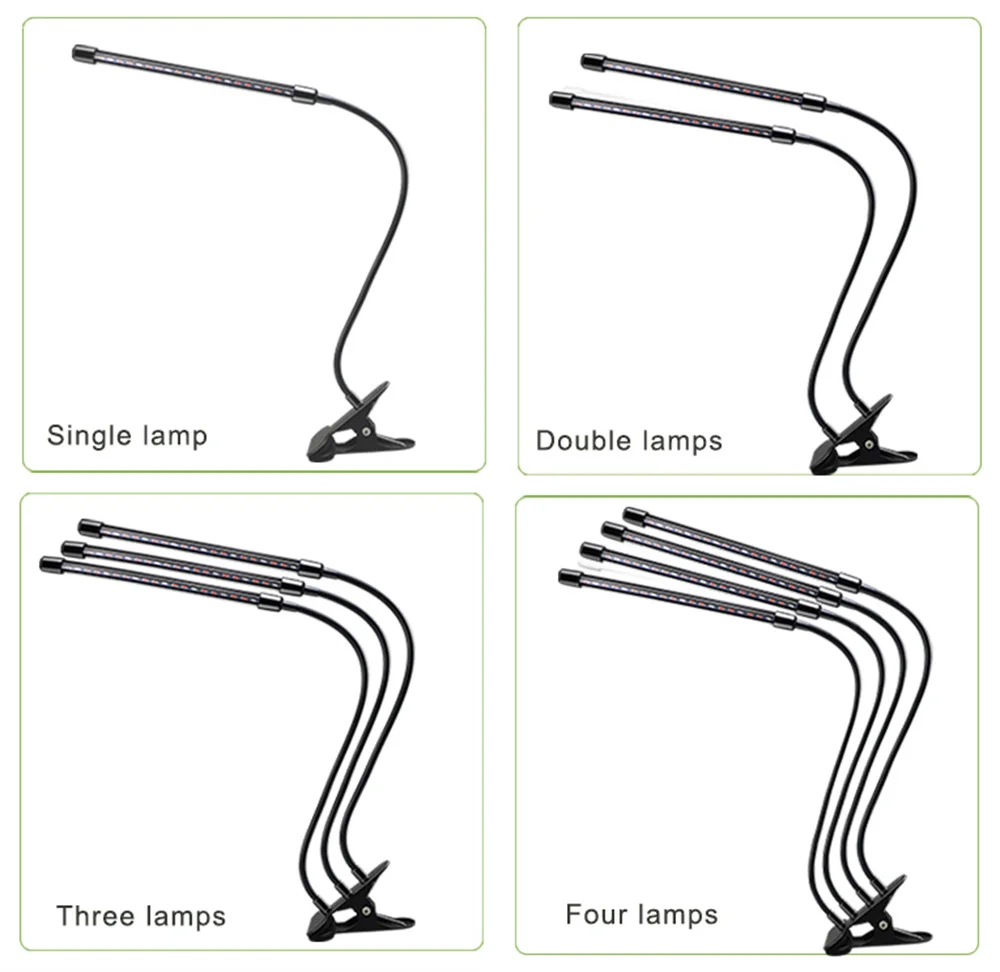 Plant Grow Lights Full Spectrum For Indoor Plants With 9 Levels Cyclic Dimming & 3/9/12H Timer LED Grow Light