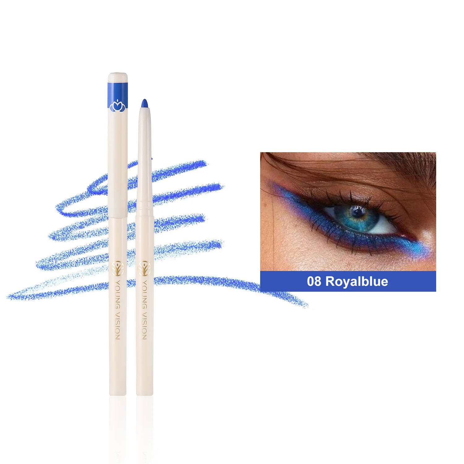 Wholesale 12 Color Quick-Dry Eyeliner Eye Shadow Rotatable Gel Cosmetic Products with Chemical Ingredients Easy-to-Use Labeling