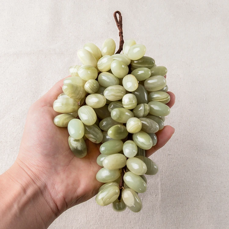 25pcs 50pcs 100pcs Wholesale Luxury White and Green Afghanistan Jade Grape for Home Decor Luxury Accessories Decoration