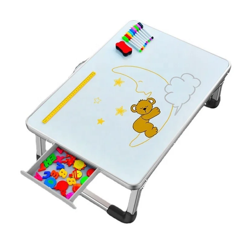 Table Art Easel for Kids School and Classroom multifunctional aluminum frame Kids foldable whitetable table