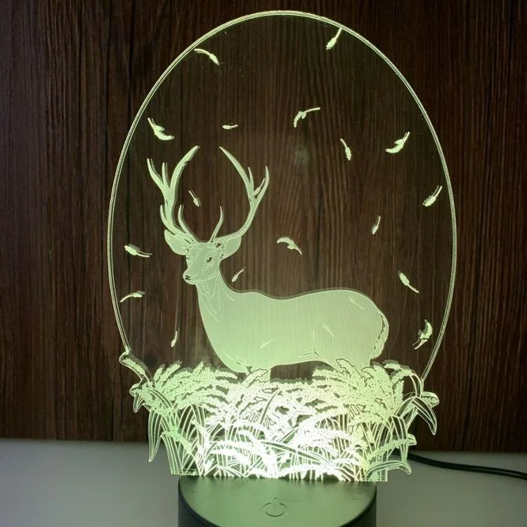 Designs 3D LED Lamps Change ABS Base New 3 Type Different Acrylic with 7 Colors Lighting and Circuitry Design Sensor Decoration