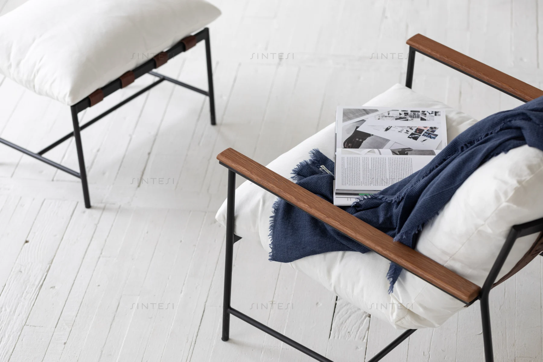 Mid century modern nordic vail ottoman antique boutique furniture wood living chair upholstered dining chair leisure chair