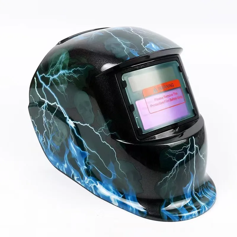 Factory Sell Blue Shark Head-mounted Solar Welding Helmet Adjustable Welding Helmet