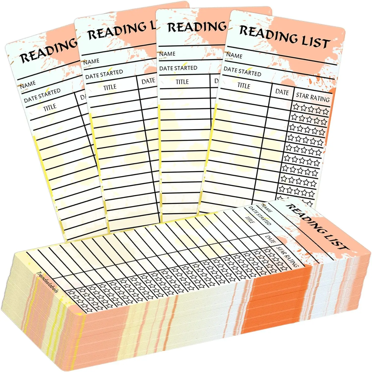 Personal Libraries Cards Book Tracker Reading Page Cards Book Reading Log for Reading Student Lover Readers Literary Gifts
