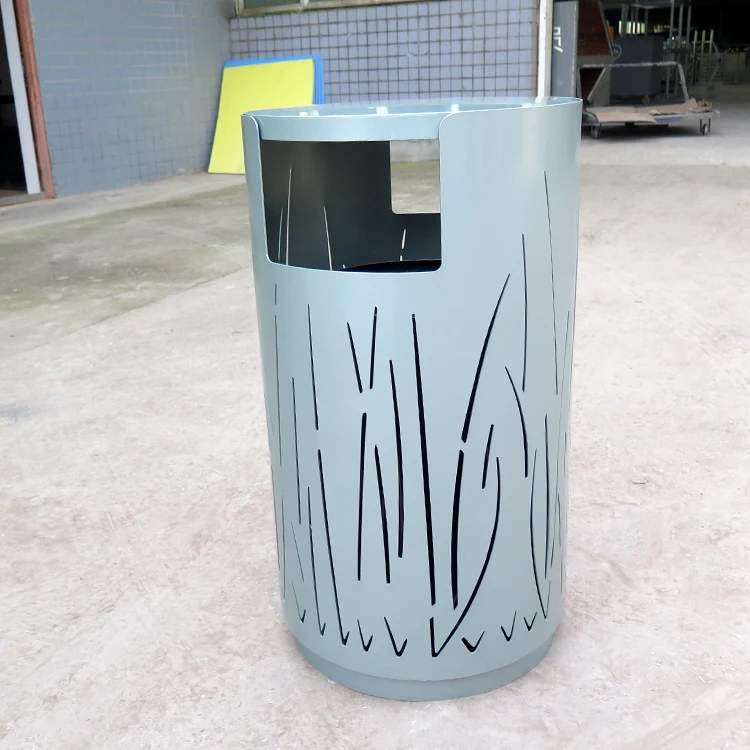 Wholesale Street Public Dump Bin Commercial Hotel Waste Bin Outdoor Floor Standing Metal Recycling Trash Can
