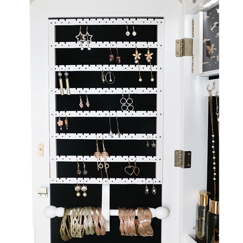 Factory wholesale luxury Jewelry cabinet jewelry storage cabinet Jewelry organization Mirror cabinet Be Hung On The Door Or Wall