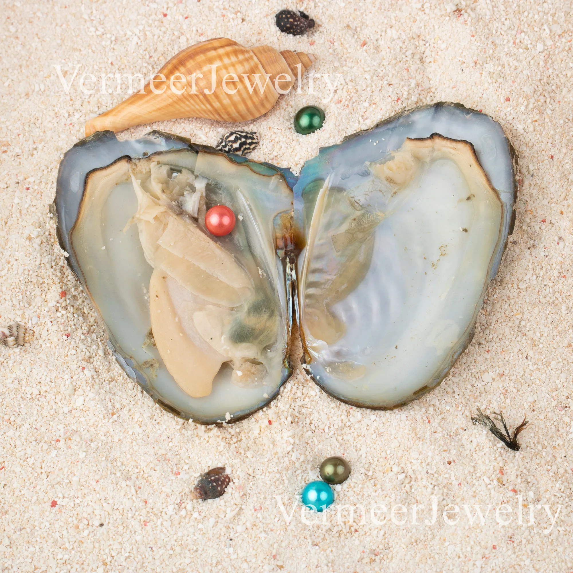 Love Wish Pearl Party Gift Vacuum-packed 7-8mm 4a+ quality Loose freshwater Round Cultured freshwater Pearl Oyster