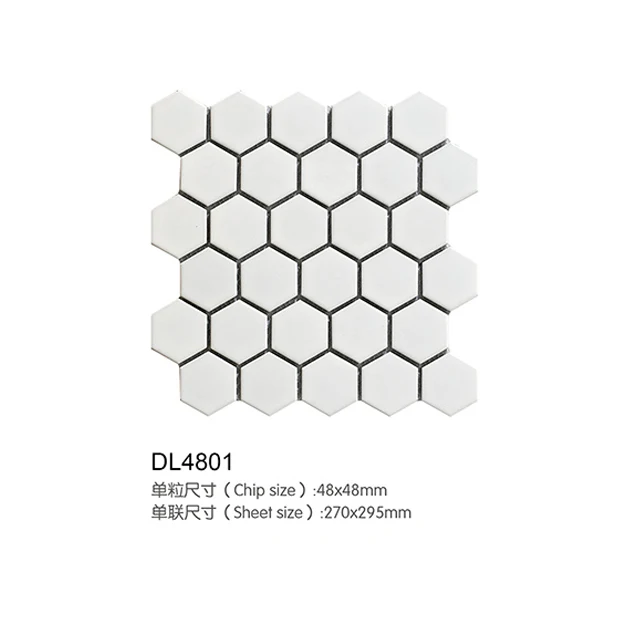 Flower pattern ceramic small hexagonal tile mosaic TIies