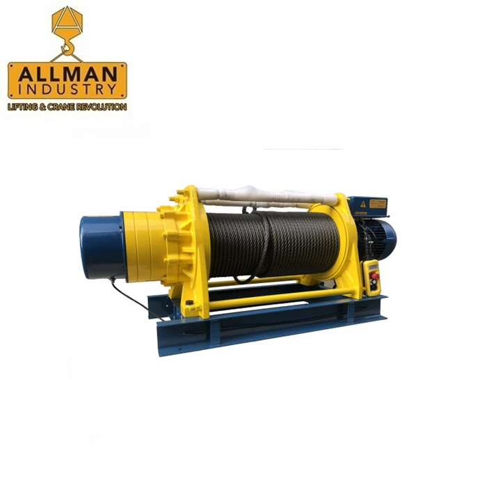 Allman Electric Winch 5 Ton Construction Lifting Hoist Winch Heavy Duty Winch 220V With Wireless Control