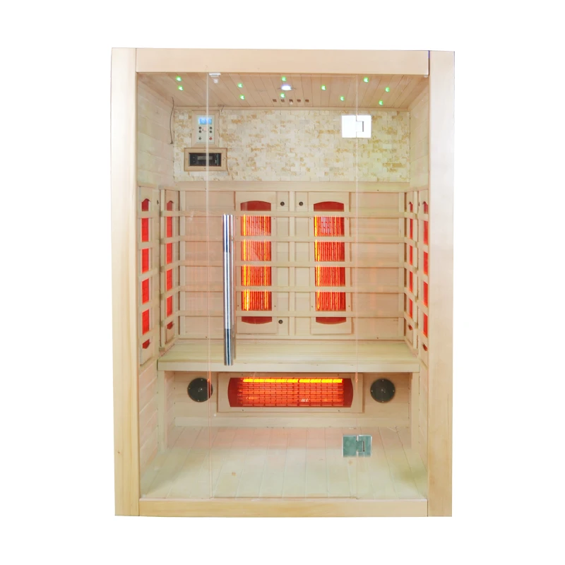 Chinese manufacturer indoor 2 person detox sauna rooms hot sale far infrared sauna for sale