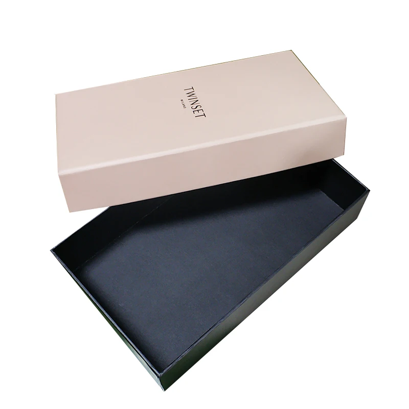 Beautifully Designed Kraft Cardboard Lid Base Box Ladies Underwear Socks Fur Food Packaging UV Embossing Matt Lamination