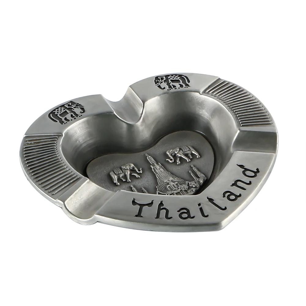 Creative Portable Luxury Vintage Thailand Souvenir Mini Heart Shaped Cigar Ashtray