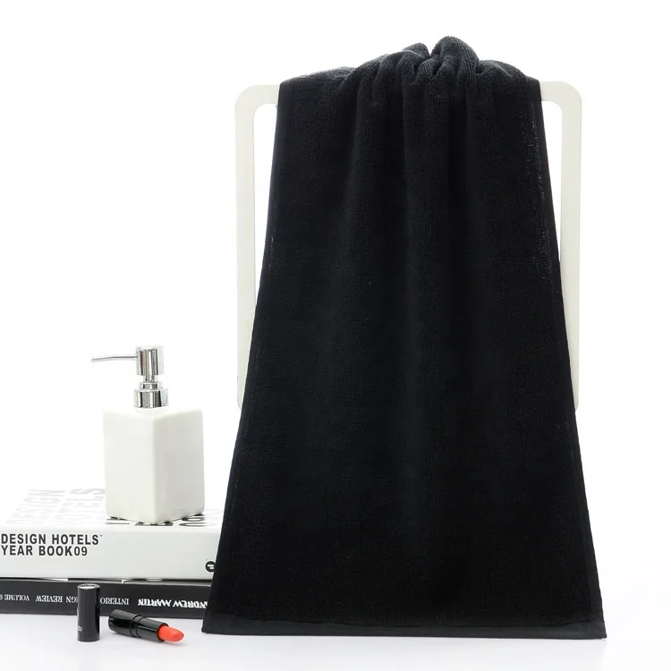 2021 Hot Sale Cheap Wholesale SPA Barbershop Salon  Face 16S 40x80cm Black Hair 100% Cotton Towel for Beauty Salon