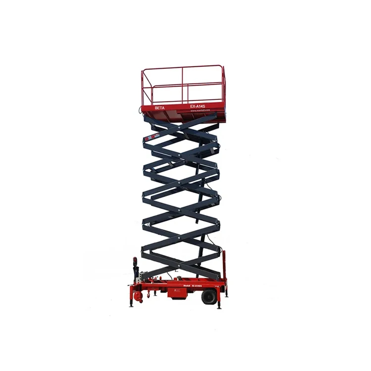 EX-A14S Auxiliary Drive 24V 14m 450kg Electric Work Platform Scissor Wheelchair Lift