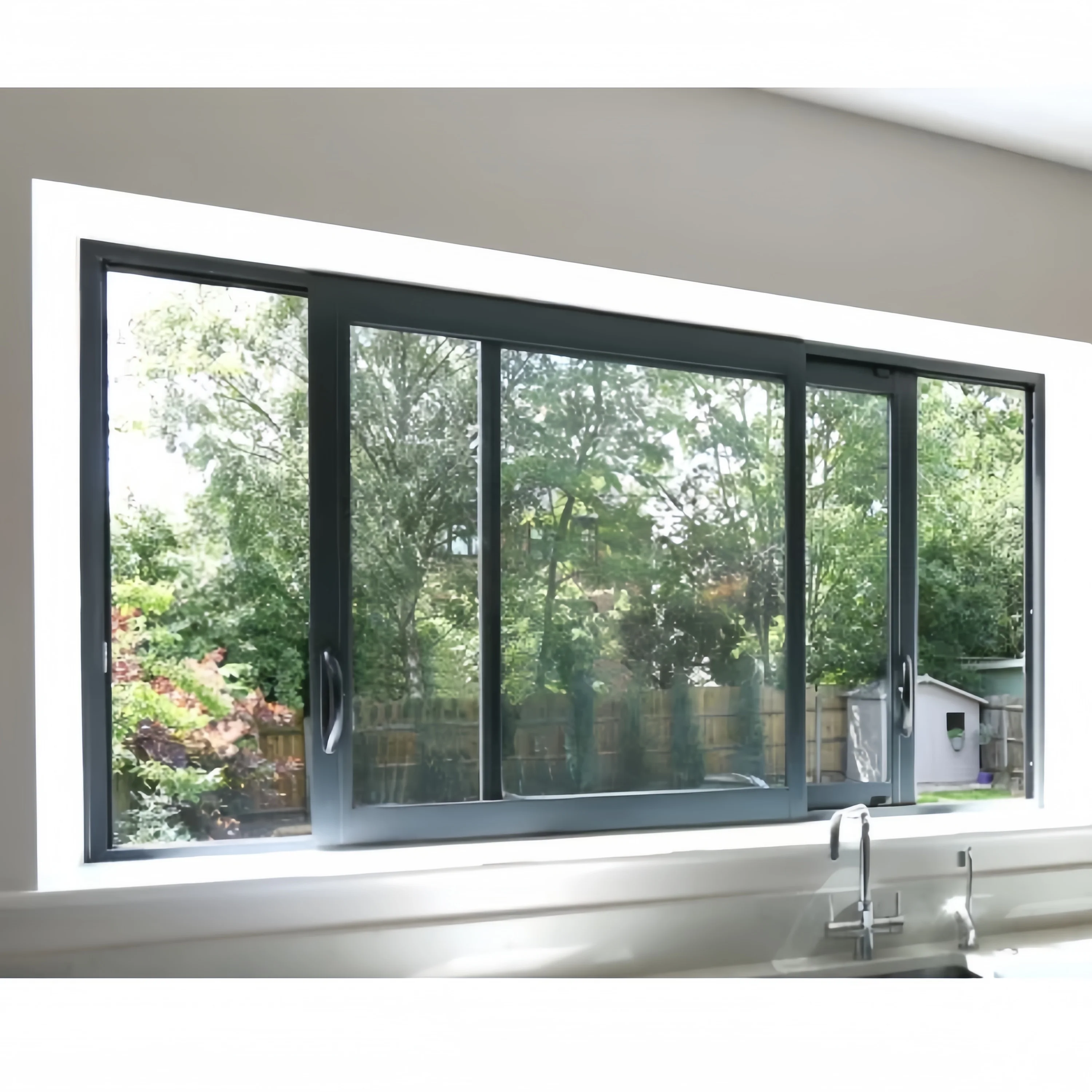 customized Cheap Price Profile Glass Sliding Windows Latest Designs Aluminum Alloy Frame Horizontal Sliding Window for sale