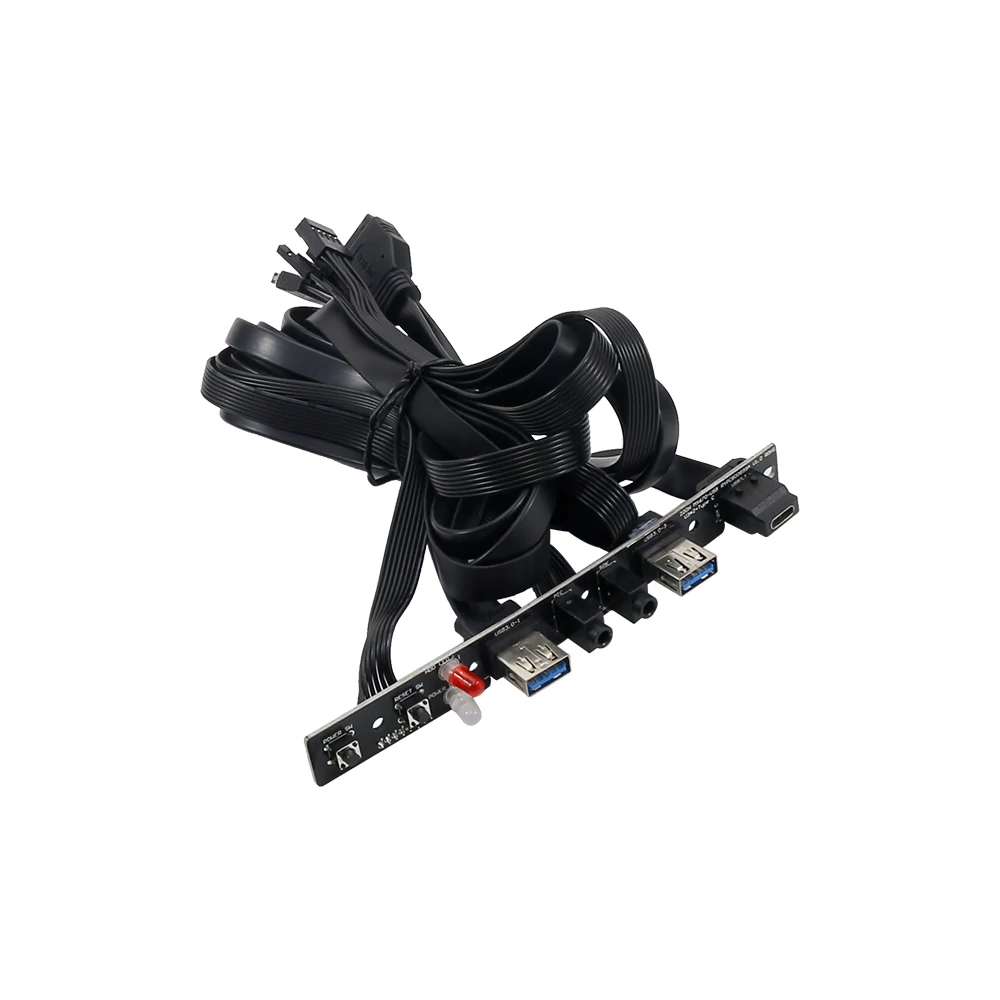 Chassis Front Panel Mounted Dual USB 3.0 USB 3.1 PCB Circuit Board Audio I/O Board Extension Cable