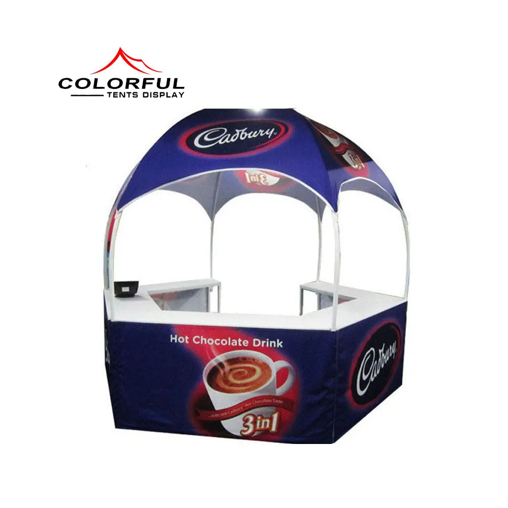New products collapsible design promotional mall kiosks dome canopy tent with table