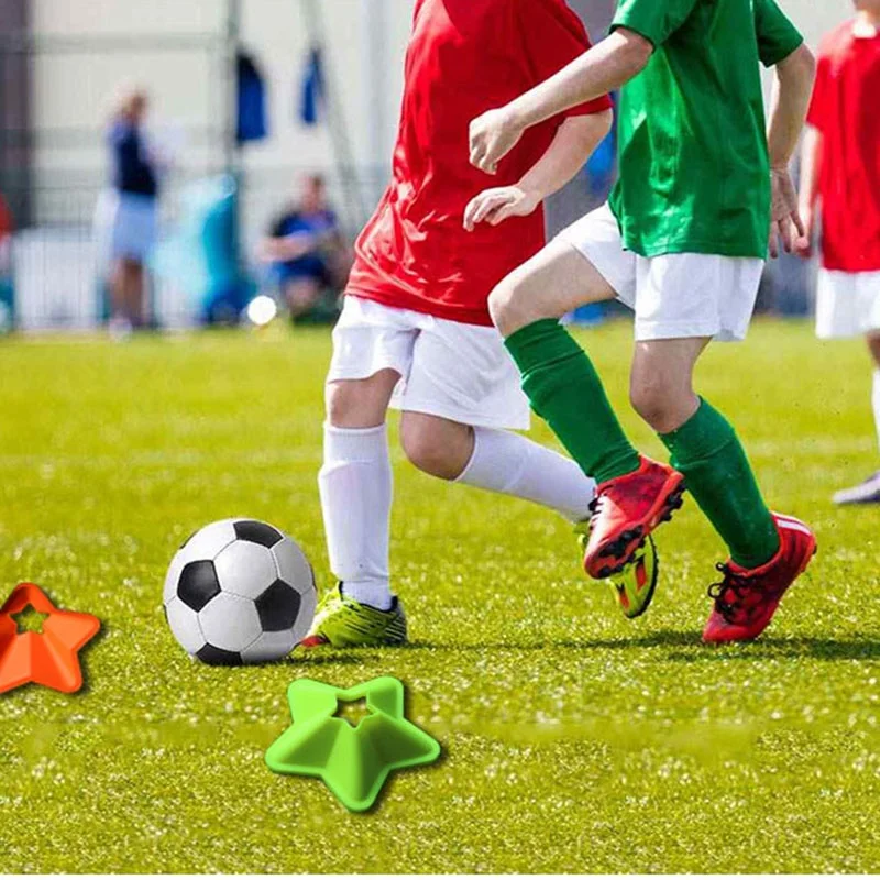 Custom New Plastic Marker Disc Cones Star Shaped Sports Soccer Basketball  Flexible Agility Speed Training Cones Set Equipment