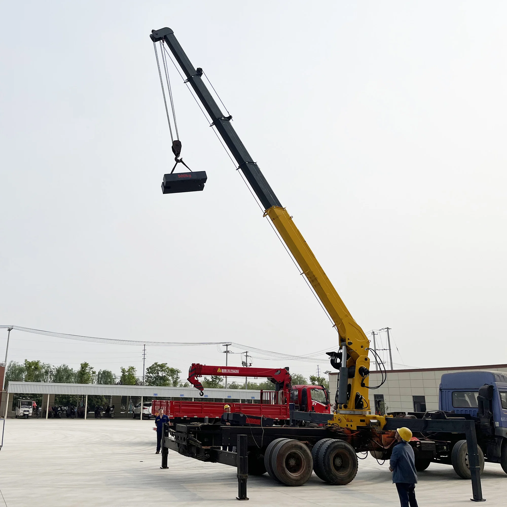 Factory Direct Sale Side Jib Lifting Crane 12T 14Ton 16ton Telescopic Straight Boom Mobile Truck With Crane CE