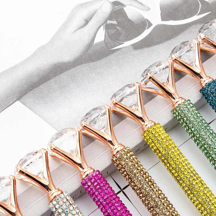 Bling luxury rhinestones ballpoint pens glitter crystal diamond ballpoint pens for wedding favors