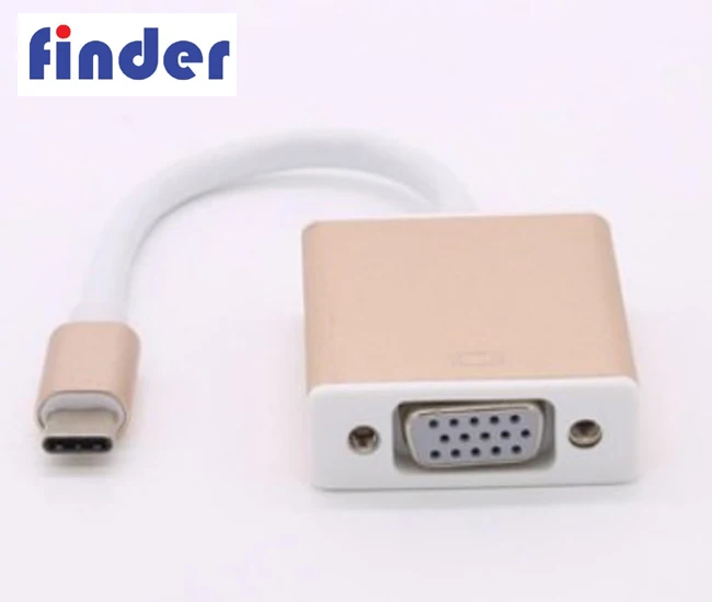 USB Type-C to VGA Adapter Cable Male USBC to VGA Female DB15 Converter