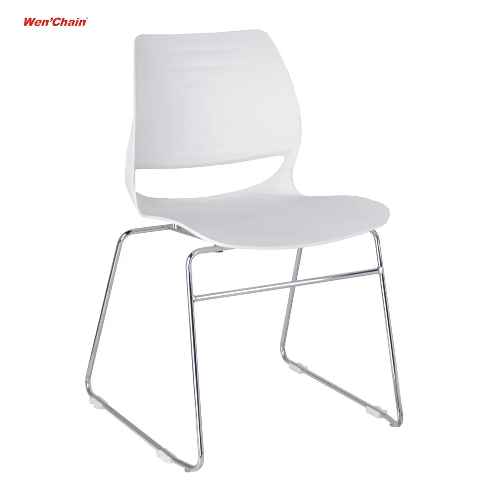 Студенческий школьный стул с металлической рамой, удобные пластиковые офисные стулья для укладки для института