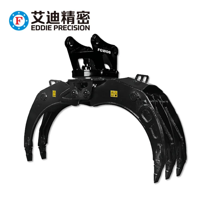 EDDIE Woods New Hydraulic Excavator Grab Log Stone Grapple Bucket for Construction Industries Machinery Parts Core Motor
