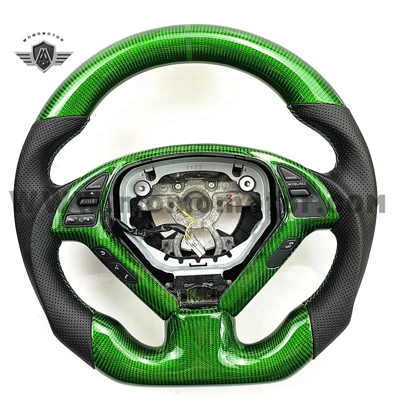 CUSTOM AUTO CARBON FIBER STEERING WHEEL  FOR INFINITI G37  Ex25 Ex30 Ex35 G25 G37 G35  CAR STEERING WHEEL RACING