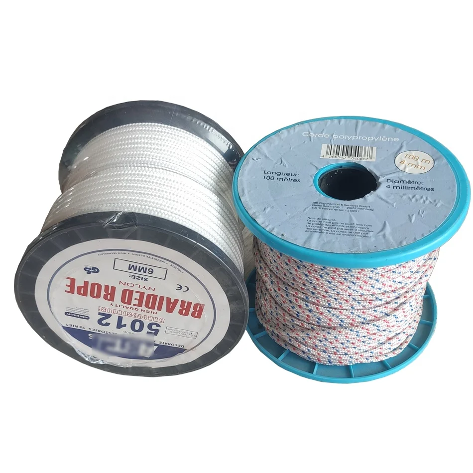Wholesale  3mm 4mm 5mm 6mm 7mm 8mm 10mm 12mm Nylon Braided Rope cord 1-20mm PP/Polyester/Nylon Ropesfor bracelet haryard