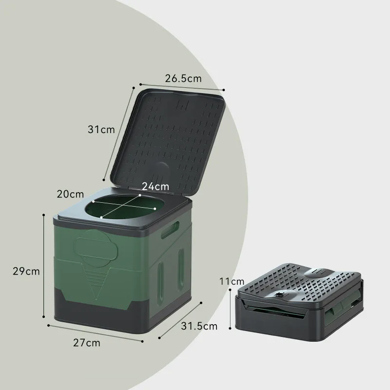 Custom logo high quality folding portable plastic toilet for camping outdoor