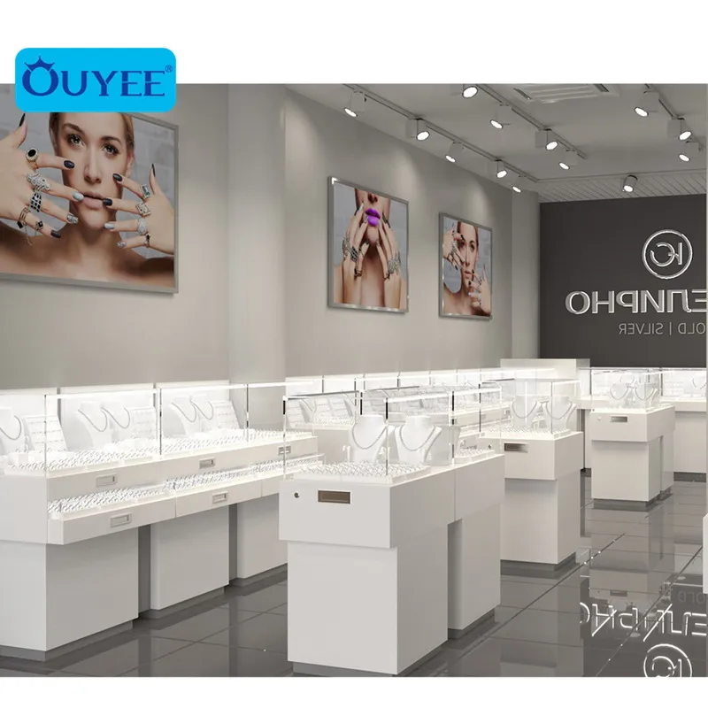  Роскошное украшение для ювелирного магазина интерьера дизайнерские приборы витрина ювелирных изделий