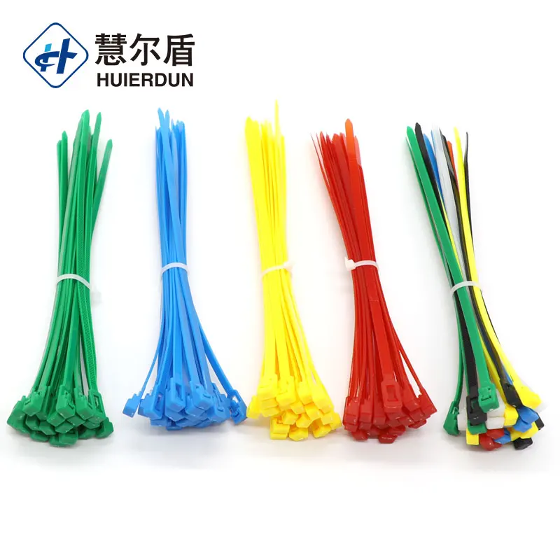 HED-RS101 reusable nylon cable ties white nylon cable tie 4 x 150mm releasable adjustable nylon zip tie