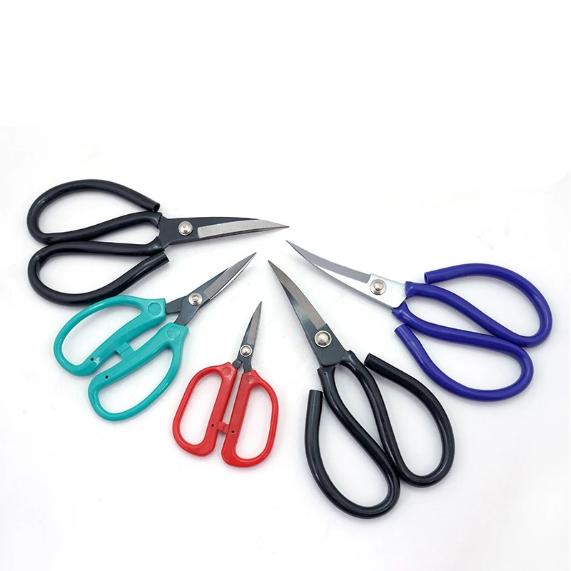 Hot selling DIY leather hand tools Plastic handle scissors alloy steel elbow scissors