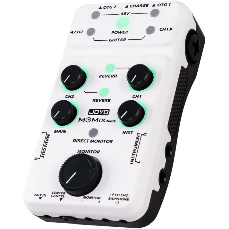 High quality Joyo MOMIX PRO Portable mixer Live and record mini white audio mixers Dual Channel band Portable audio mixer