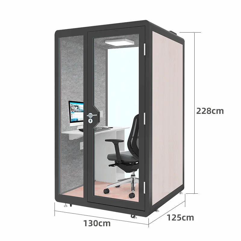 Red london telephone booth fast installation acoustic drums room soundproofing conference room