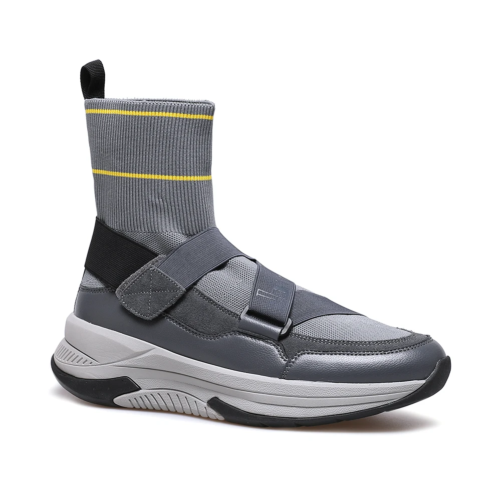 Customize Chunky Platform Men Breathable High Top Sneakers With Logo