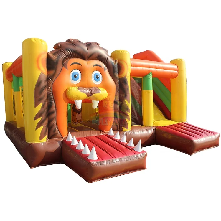 Orient Inflatables lion multi play combo inflatable bouncing slide party lion inflatable jumping
