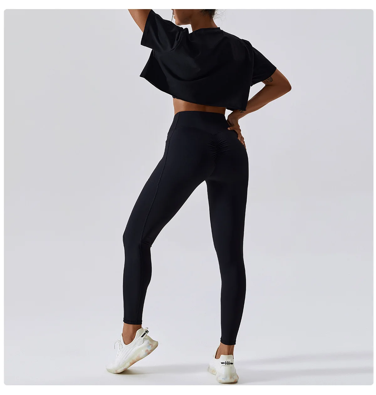 Seamless Fitness Yoga Activewear Set Women Gym Long Sleeve Yoga Bra Shorts Leggings Fitness Sets 2023