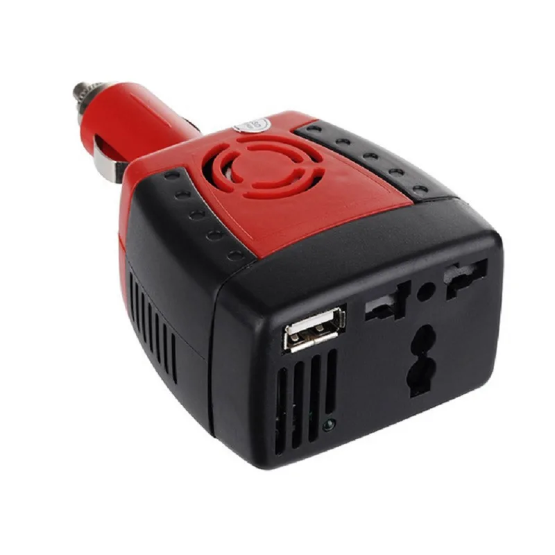 Portable 150w Car inverter dc 12V to ac 220v 110v outlet socket car power charger converter inverter adapter with USB 5V 2A