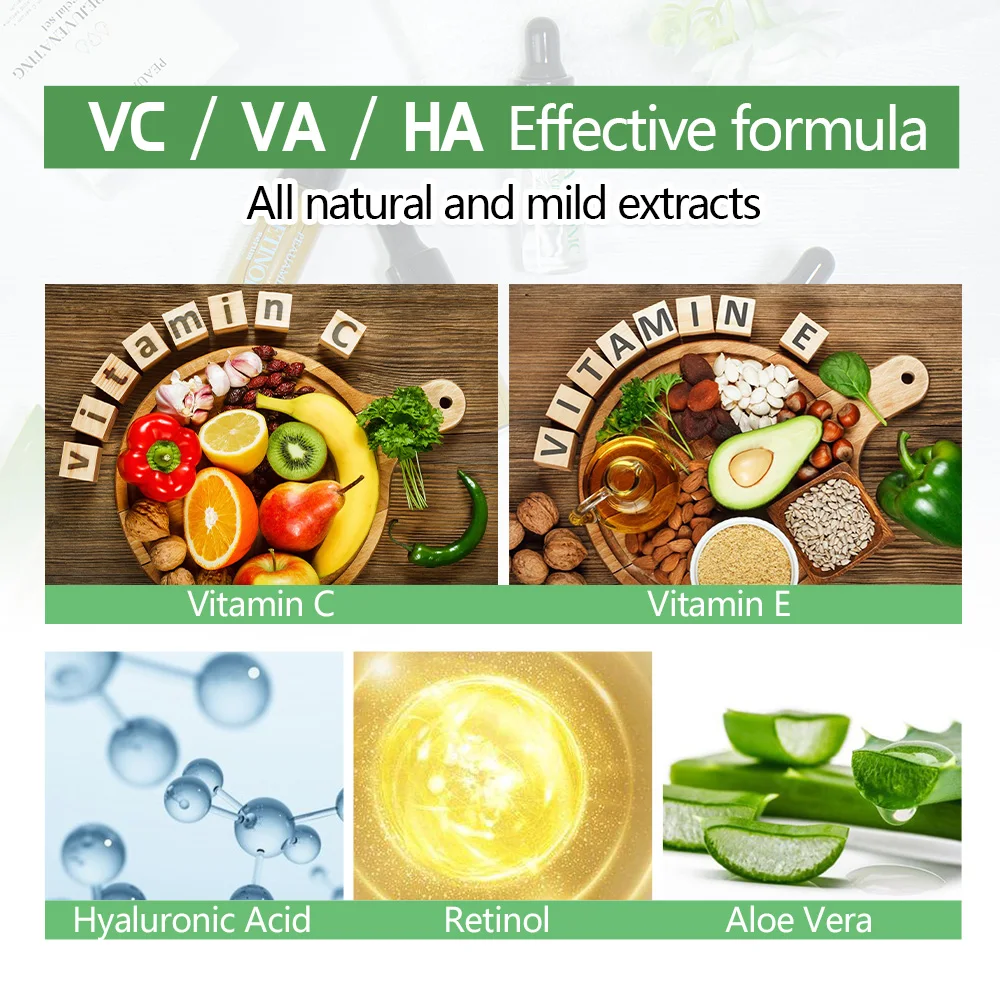 Private Label 3 In 1 Travel Skin Care Serum Sets Brightening Anti Wrinkle Vitamin A Hyaluronic Acid Vitamin C Face Serum